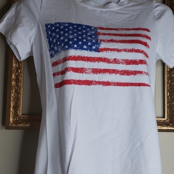 AMERICAN Flag T- Shirt Top  Urban Outfitters - Picture 3 of 5